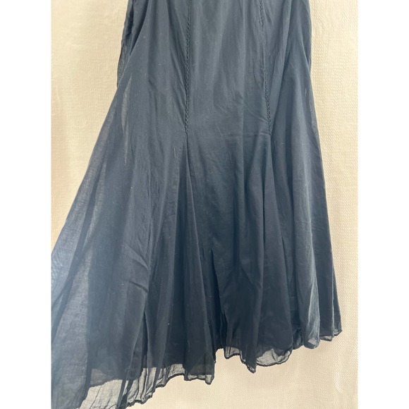 LAUREN RALPH LAUREN witchy flowy black lined maxi skirt side zip in size 6 - Picture 3 of 7